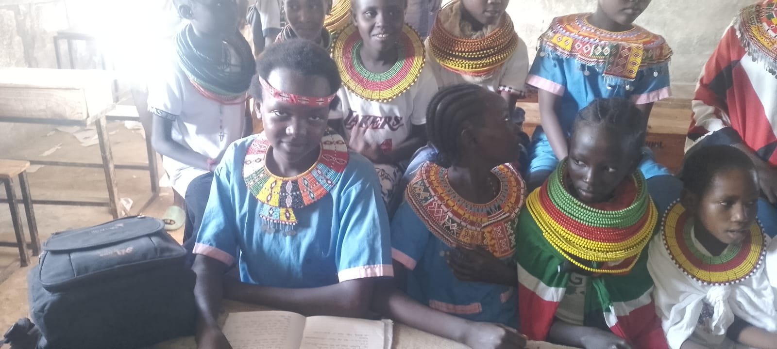 Girls attending school in Loiyangalani