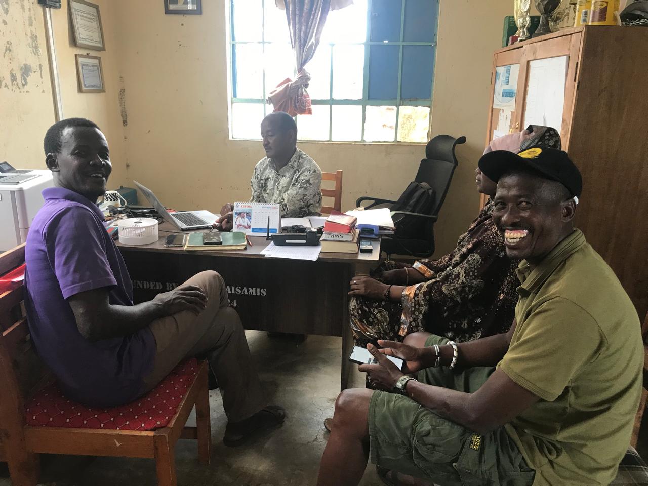 Local partners and school staff in Loiyangalani